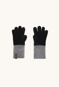 Kasumi pair of gloves in Onix Slate.  Flat pictures with premium alpaca yarn with touchscreen yarn.