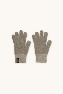 Pair of MOKO women's bouclé wool touchscreen gloves in Oatmeal