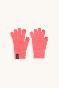 Pair of MOKO women's bouclé wool touchscreen gloves in Magnolia Pink