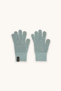 Pair of MOKO women's bouclé wool touchscreen gloves in Seafoam Green
