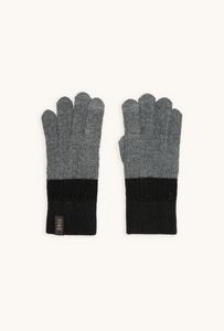 Pair of TETSU men's links-weave wool touchscreen gloves in Slate Gray