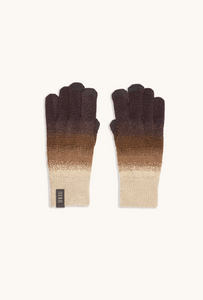 Pair of YUKI women's wool touchscreen gloves in Midnight Espresso