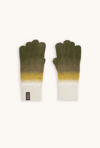 Pair of YUKI women's wool touchscreen gloves in Sage Smoke